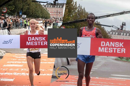 Maja Alm og Abdi Ulad danske mestre på halvmarathon. Maja Alm i bedste tid af dansk kvinde i 16 år.